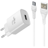 BEEPOWER CHARGEUR + CABLE USB-C  CHARGE RAPIDE  2,4A BLANC 