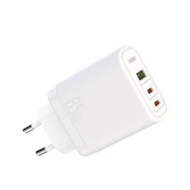 XO CHARGEUR 2 TYPE C + 1 USB CHARGE ULTRA  RAPIDE 65W XO-CE04 BLANC