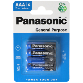 PANASONIC PILES  POWER ZINC AAA X4 PAR BOITE DE 12
