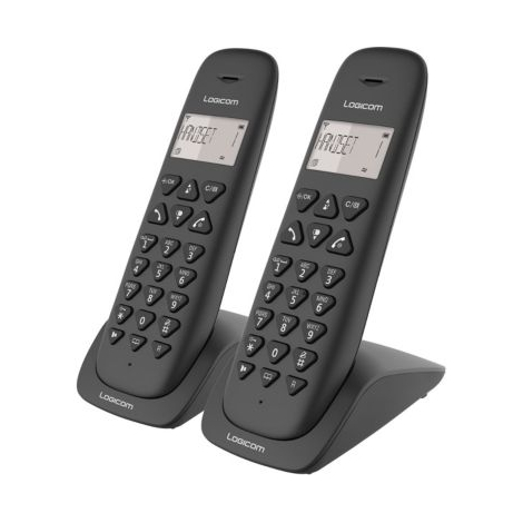 TELEPHONE SANS FIL LOGICOM VEGA 250 2 COMBINES MAINS LIBRES  NOIR