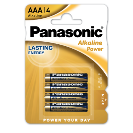 PANASONIC PILES  ALCALINE  AAA X4 PAR BOITE DE 12