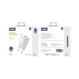 JELLICO C87 CHARGEUR 20W USB-C+USB 3,0 BLANC