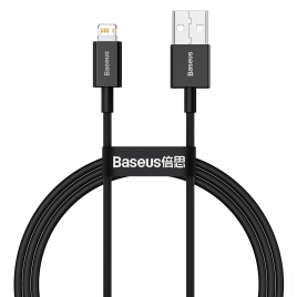 BASEUS DATA CABLE LIGHTNING FAST CHARGE 2.4A NOIR 1M