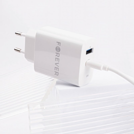 CHARGEUR ULTRA RAPIDE 30W USB + TYPE C BLANC