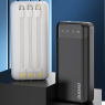 POWER BANK 20000 MAH + CABLES NOIR DUDAO