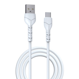 DATA CABLE  TYPE C  FAST CHARGE 2,1A  BLANC DEVIA