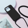 ETUI SILICONE + CORDON IPHONE 15 NOIRE