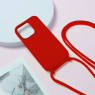 ETUI SILICONE + CORDON IPHONE 15 PRO ROUGE