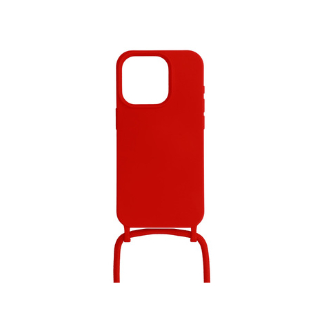 ETUI SILICONE + CORDON IPHONE 15 PRO ROUGE