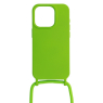 ETUI SILICONE + CORDON IPHONE 15 PRO VERT