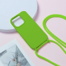 ETUI SILICONE + CORDON IPHONE 15 PRO VERT