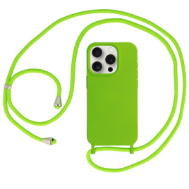 ETUI SILICONE + CORDON IPHONE 15 PRO VERT