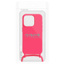 ETUI SILICONE + CORDON IPHONE 15 PRO ROSE