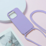 ETUI SILICONE + CORDON IPHONE 15 VIOLET