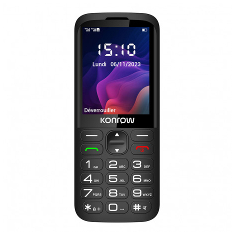 TELEPHONE SENIOR 280 NEXT KONROW ECRAN 2,8" DOUBLE SIM STATION DE CHARGE