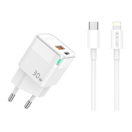 CHARGEUR 2XUSB PD 30W + CABLE USB C TO  LIGHTNING JELLICO