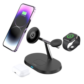 CHARGEUR INDUCTION 3 EN  1 SMARTPHONE+MONTRE+AIRPOD MAXLIFE WC03