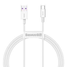 BASEUS DATA  LIGHTNING POUR IPHONE BLANC 66W FAST CHARGE
