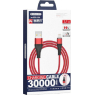 DATA CABLE LIGHTNING POUR IPHONE ROUGE JELLICO 1M