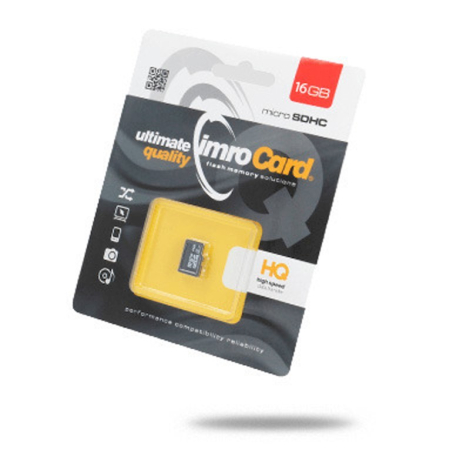 CARTE MEMOIRE 16 GB UHS-I IMRO JAUNE