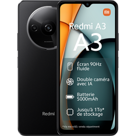 XIAOMI REDMI A3  4/128G° 6,71 POUCES NOIR