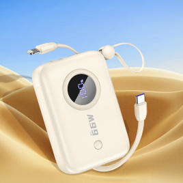 POWER BANK USB A  USB C 10000 mAh CABLE LIGHTNING DUDAO K14 BLANC