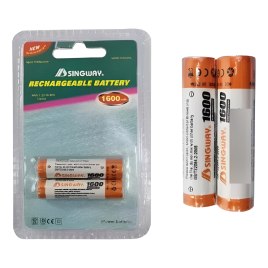 PACK DE 2 PILES RECHARGEABLE AAA/R3 1600 MAH