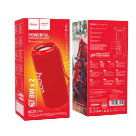 ENCEINTE BLUETOOTH SPORTS 2X8W ROUGE HC27 HOCO