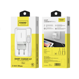 CHARGEUR 1XUSB C CHARGE RAPIDE 20W + CABLE LIGHTNING FONENG EU55 BLANC