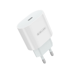 CHARGEUR 1 USB C TO USB  PD 20W + DATA CABLE JELLICO EU57 BLANC