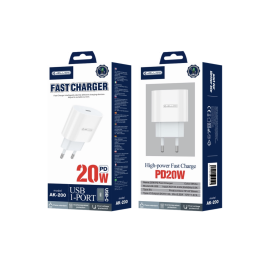 CHARGEUR 1 USB C TO USB  PD 20W + DATA CABLE JELLICO EU57 BLANC