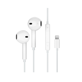 ECOUTEURS LIGHTNING POUR IPHONE  1,2M JELLICO  EP2A BLANC