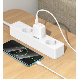 CHARGEUR TYPE C 30W + CABLE TYPE C VERS TYPE C  FAST CHARGE BOROFONE