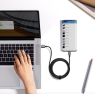 CHARGEUR USB+TYPE C + CABLE  C VERS C 30W FAST CHARGE