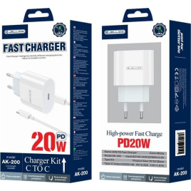 CHARGEUR FAST CHARGE 20W +CABLE TYPE C/TYPE C JELLICO